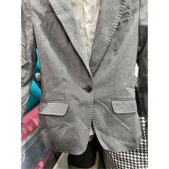 H&M Womens Gray Blazer Size 4 - Picture 2 of 16